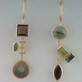 Pendientes de bosque con cristales colgantes vintage