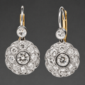 Pendientes de cristal vintage mandala