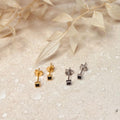 Pendientes de Tachuela Minimalistas Negros