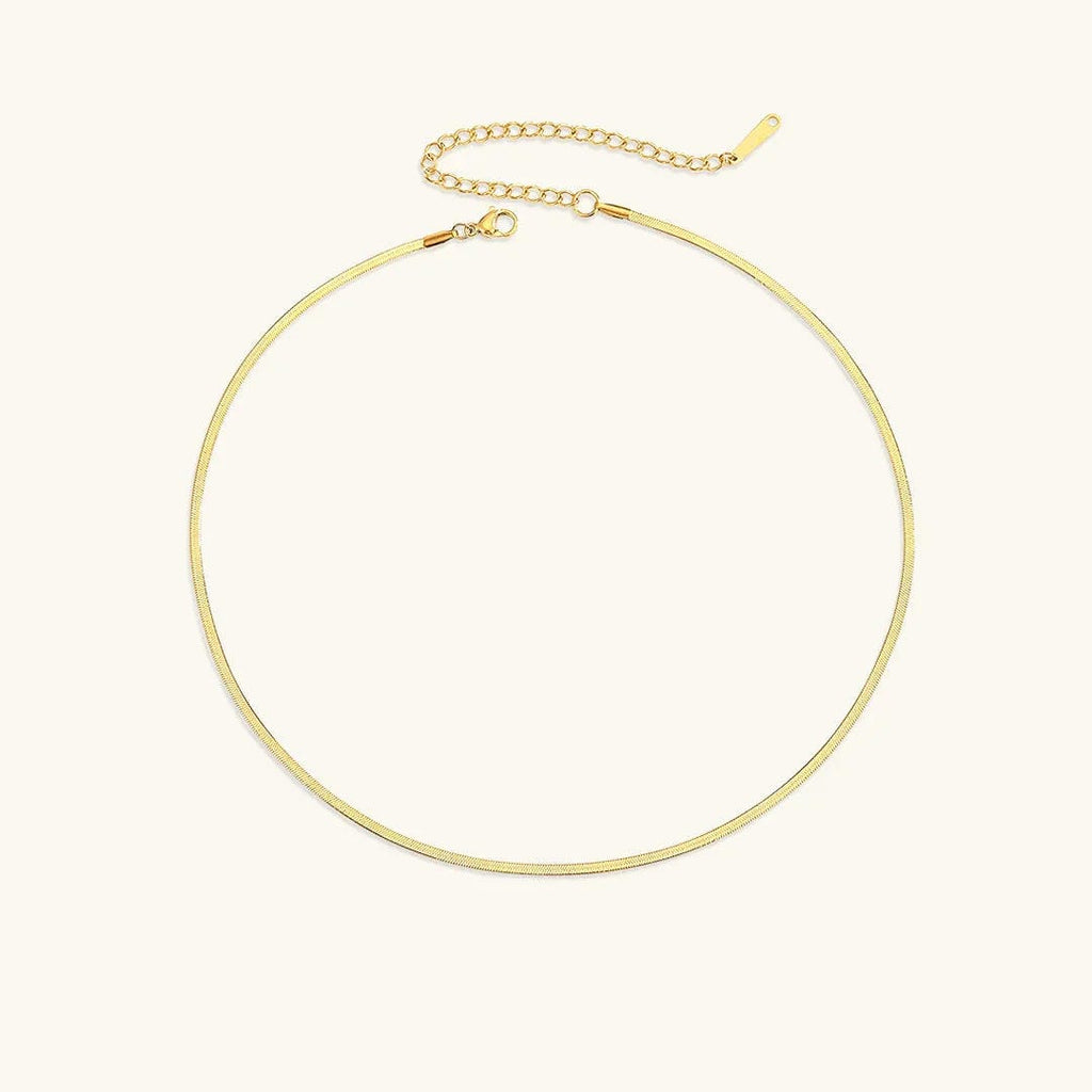 Collar de oro atemporal con diseño de espiga