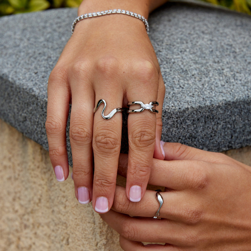 Anillo de cadena Eliza Silver