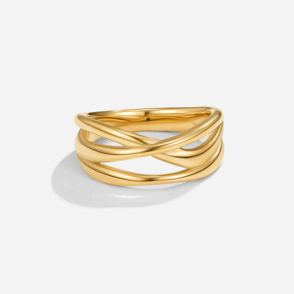 Anillo de oro entrelazado Maisie