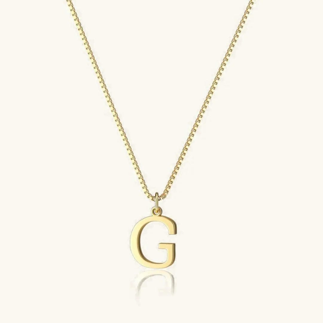 Collar Inicial de Oro con Letra Vintage
