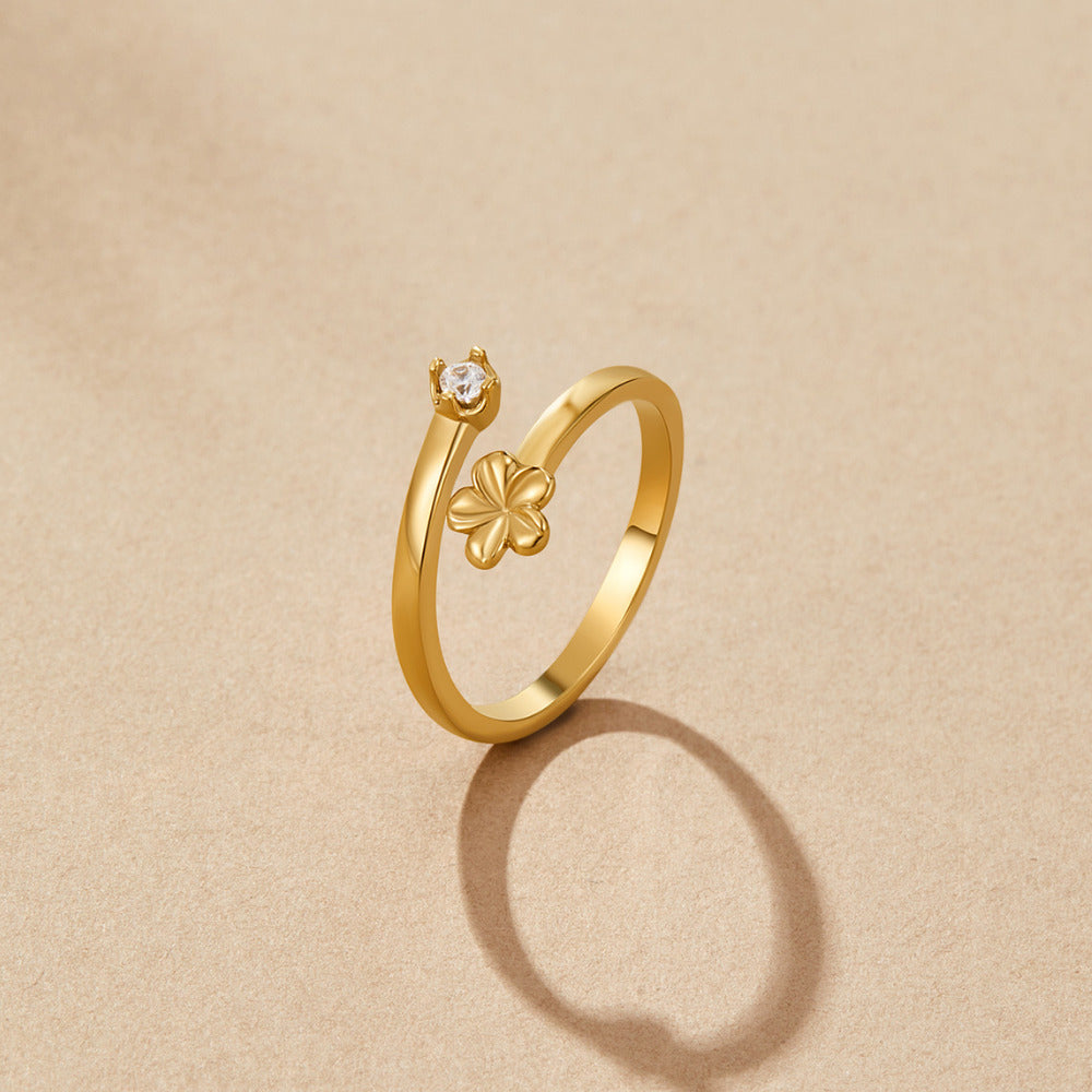 Anillo Pétalo Flor Dorada