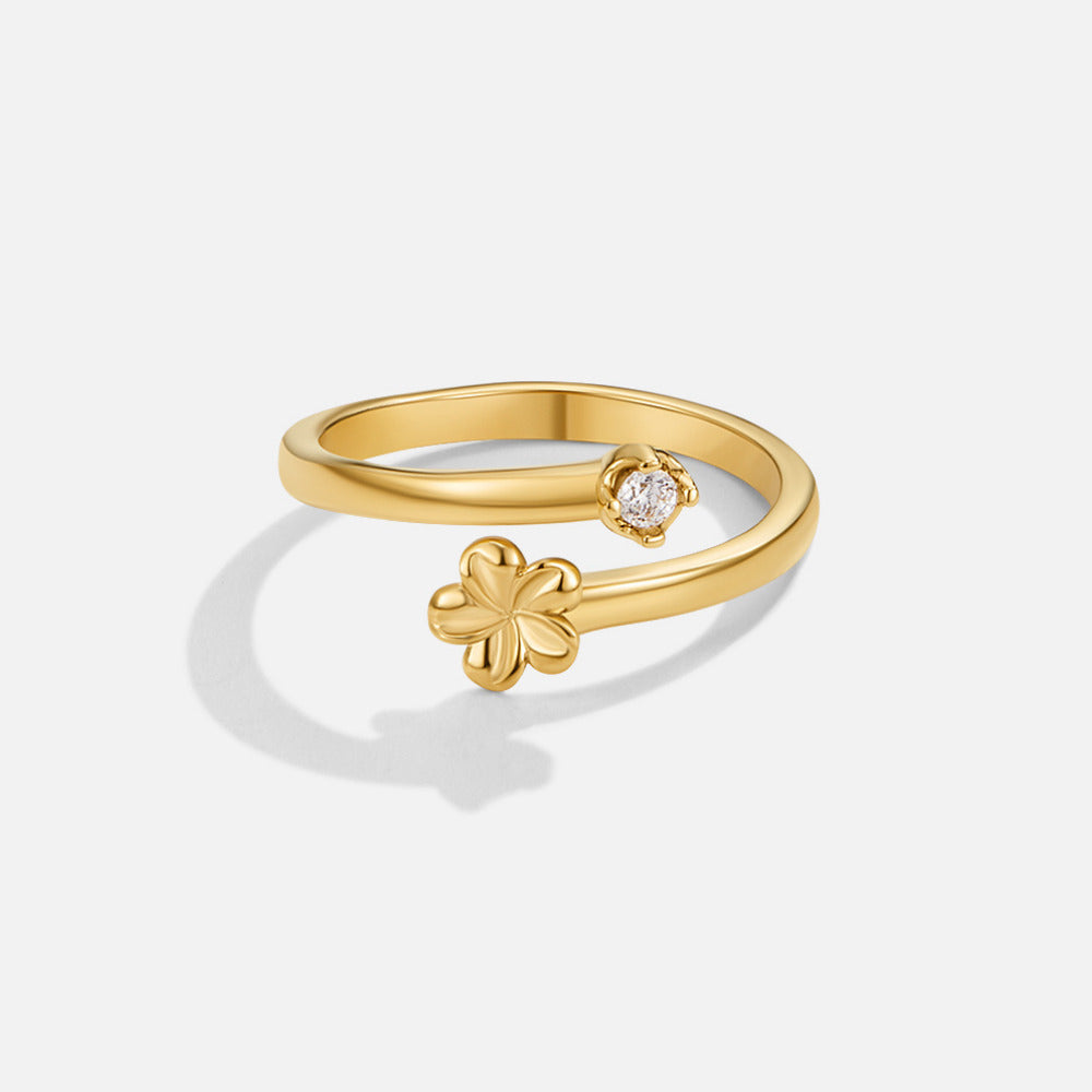 Anillo Pétalo Flor Dorada