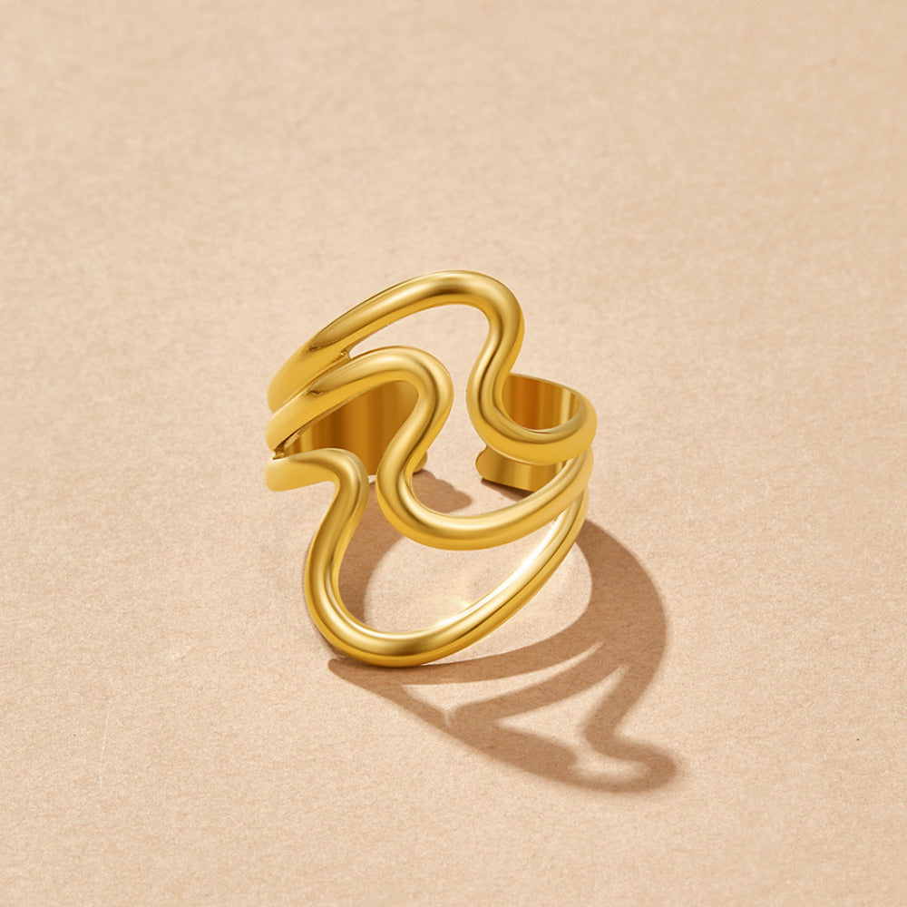 Anillo envolvente Ondas Doradas