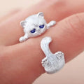 Anillo ajustable de gatito