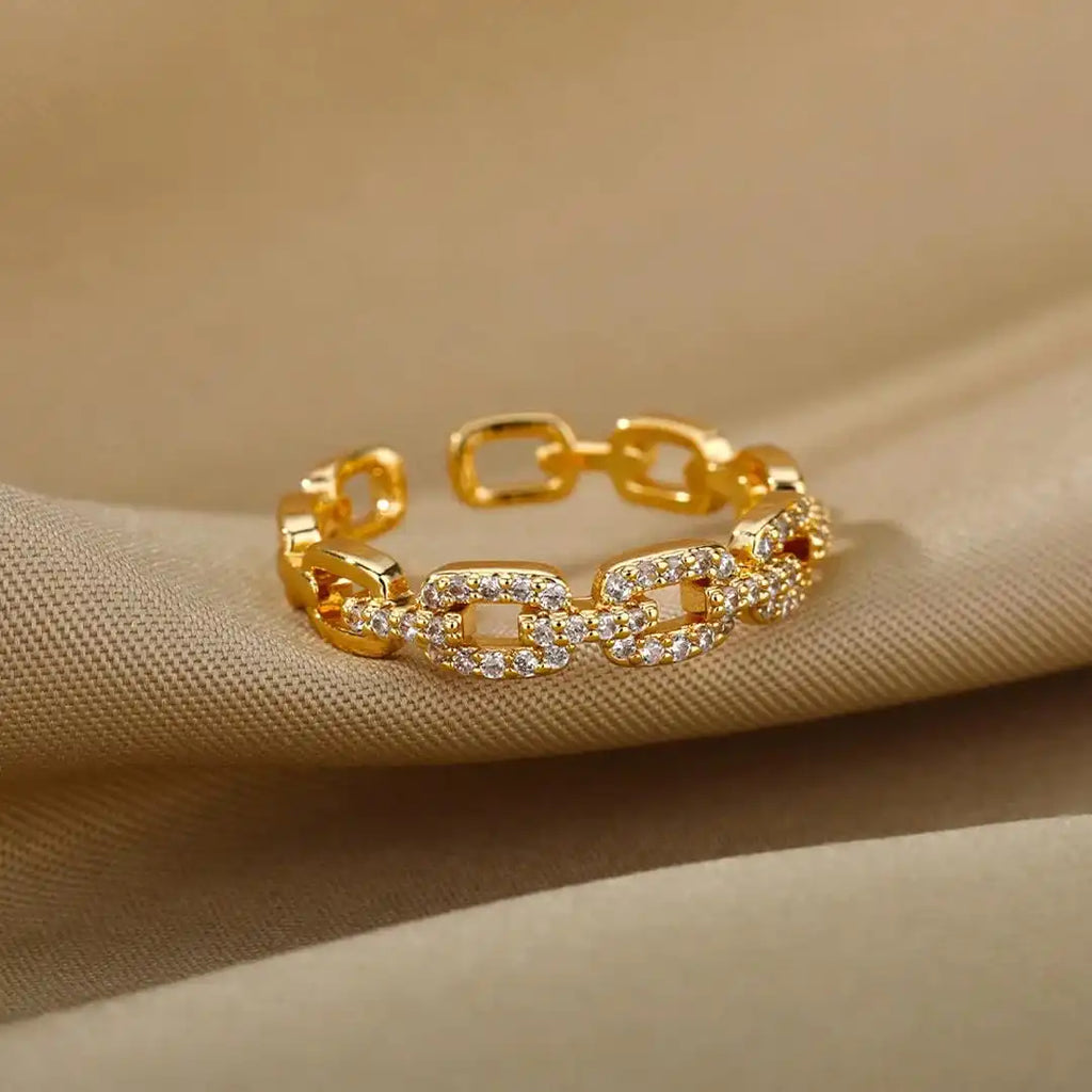Anillo Ajustable Cadena Verona
