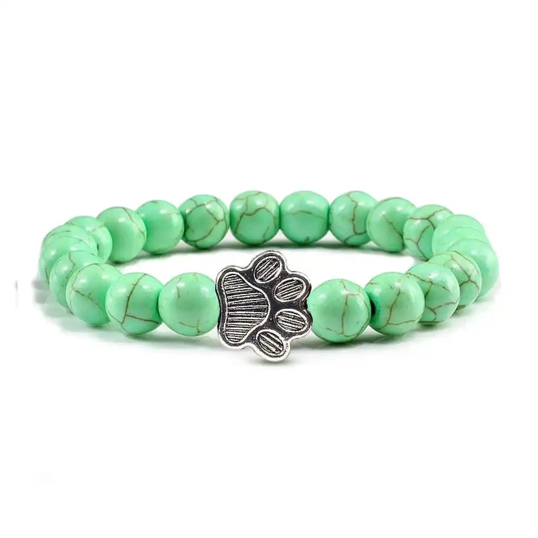 Pulsera de garra de cuentas Diseño de piedra natural