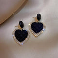 Pendientes Corazón Negro