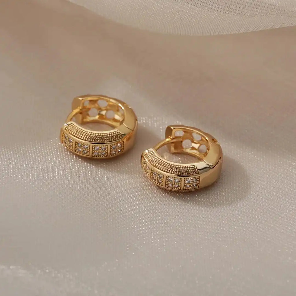 Pendientes de aro eternos de circonita cúbica