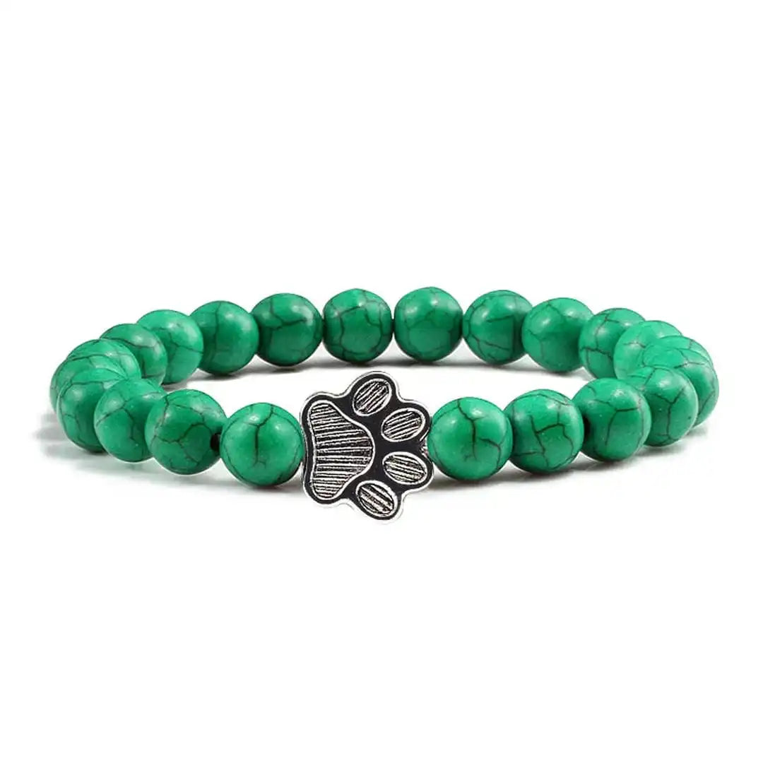 Pulsera de garra de cuentas Diseño de piedra natural