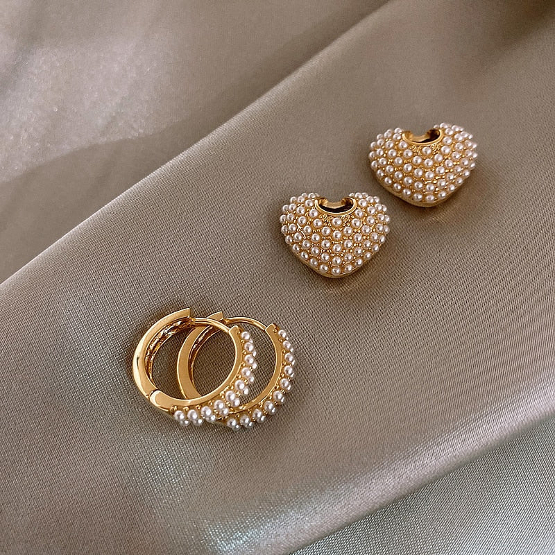 Pendientes de oro Perla de Amor