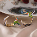 Aretes Colibrí Coloridos Únicos