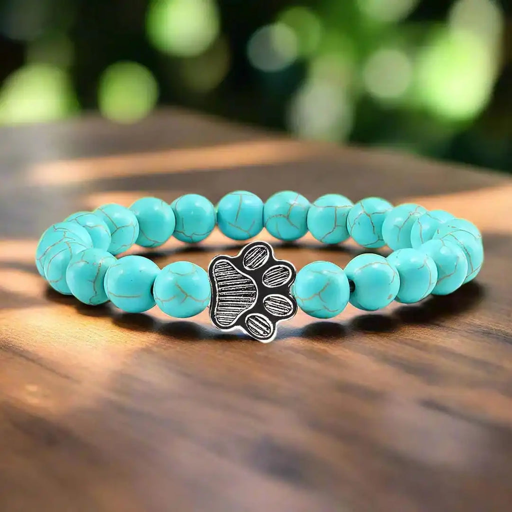 Pulsera de garra de cuentas Diseño de piedra natural