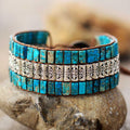 Pulsera envolvente bohemia con loto