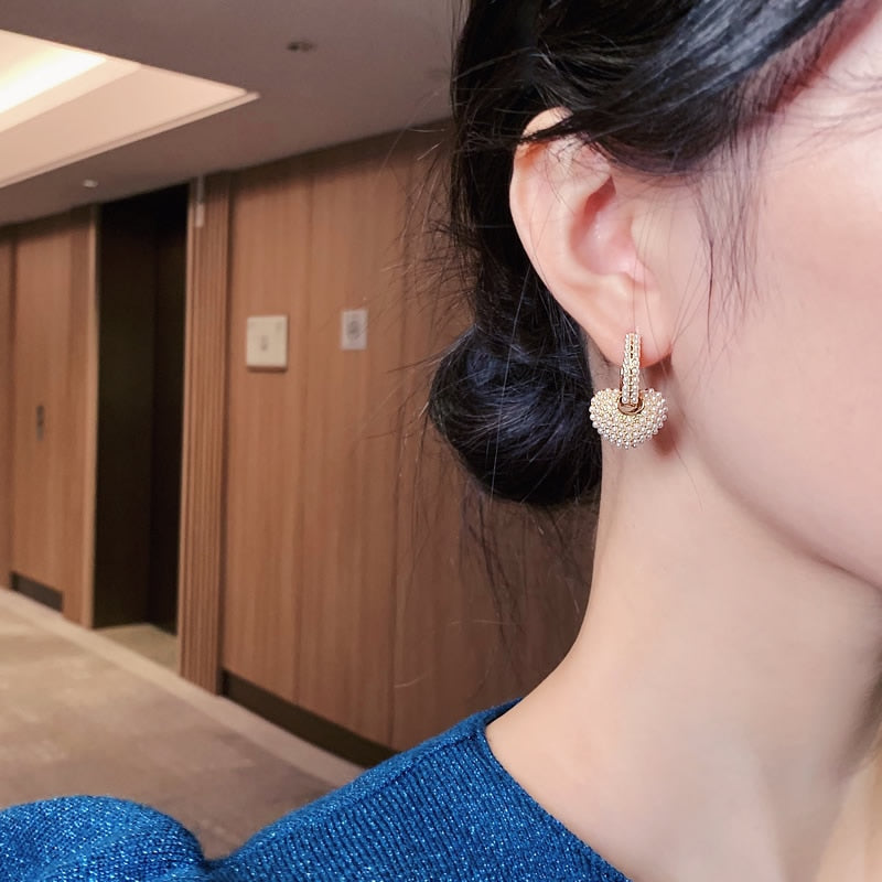 Pendientes de oro Perla de Amor
