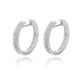 Pendientes de aro de cristal con tachuelas