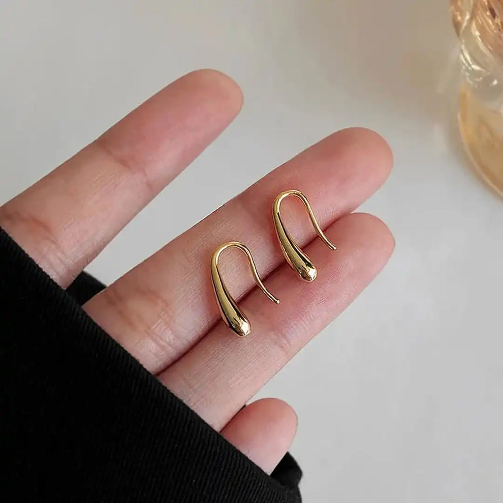 Pendientes pulidos gota de agua