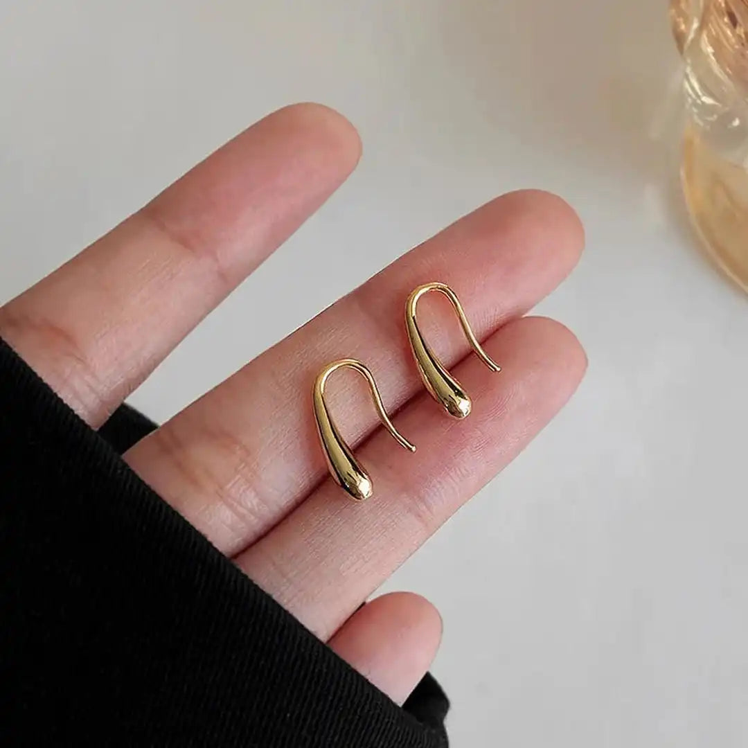 Pendientes pulidos gota de agua