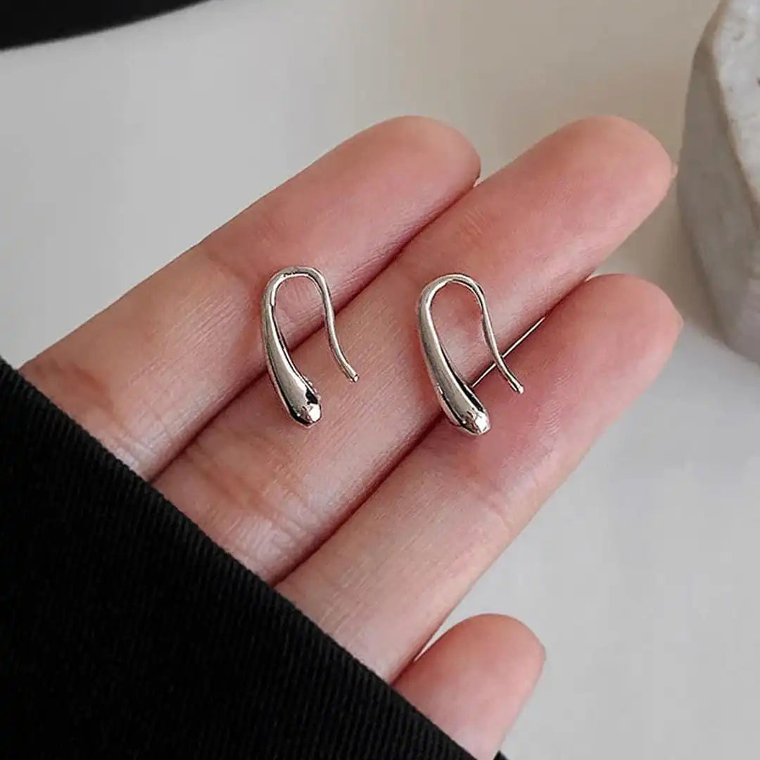 Pendientes pulidos gota de agua