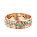 Anillo de Oro Rosa Vintage con Turquesa