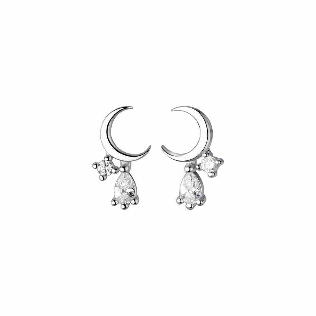Pendientes de gota con media luna