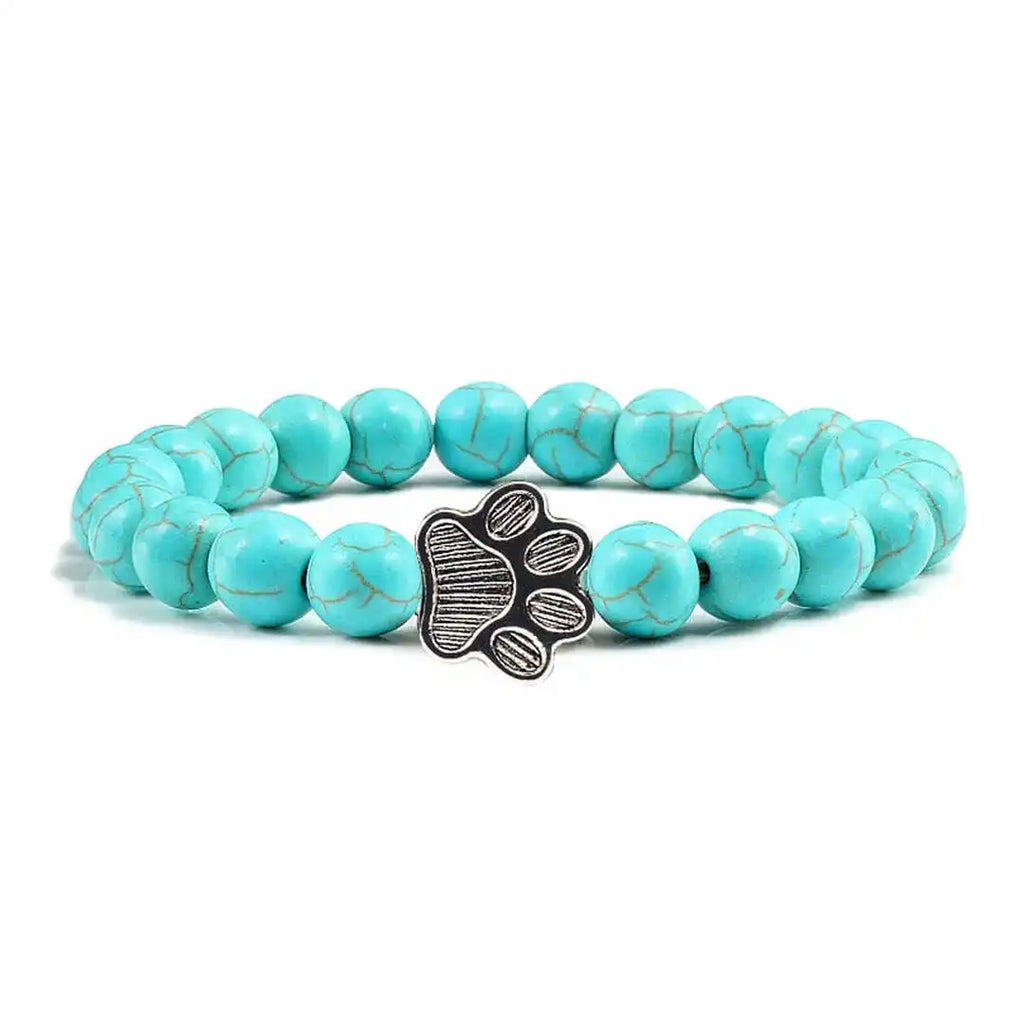 Pulsera de garra de cuentas Diseño de piedra natural