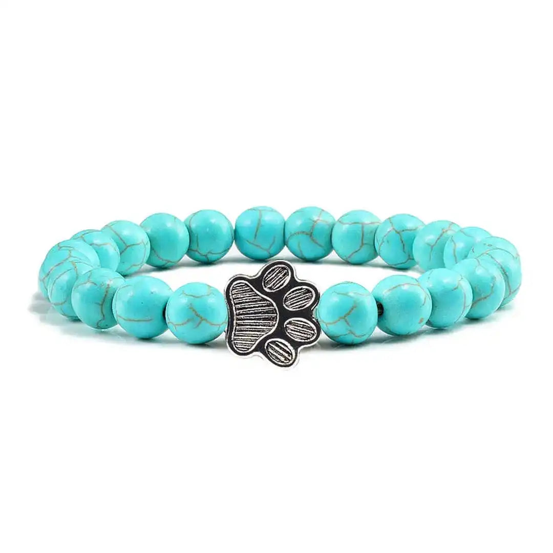 Pulsera de garra de cuentas Diseño de piedra natural