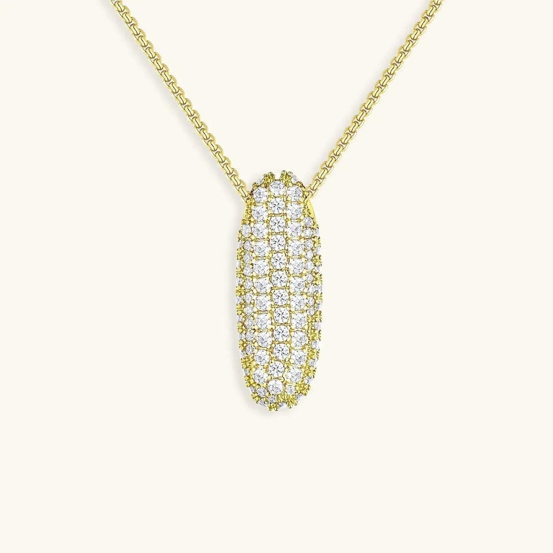 Collar de burbujas con inicial de cristal