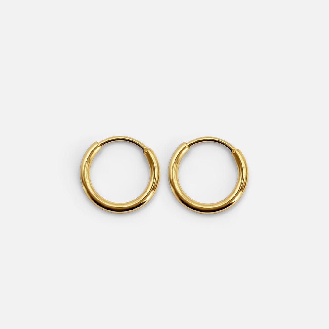 Aretes de aro dorados para el día a día