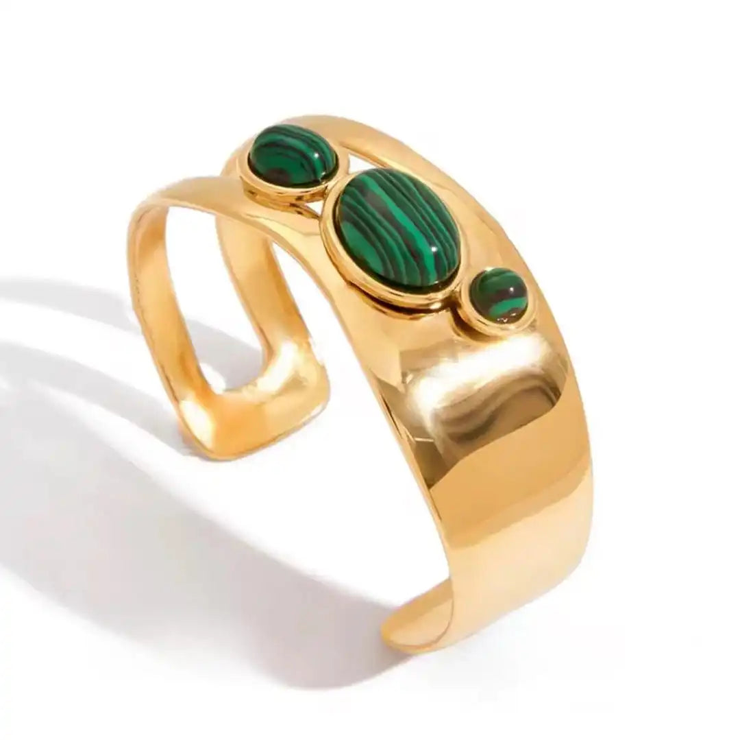 Pulsera vintage de ojo de tigre de oro