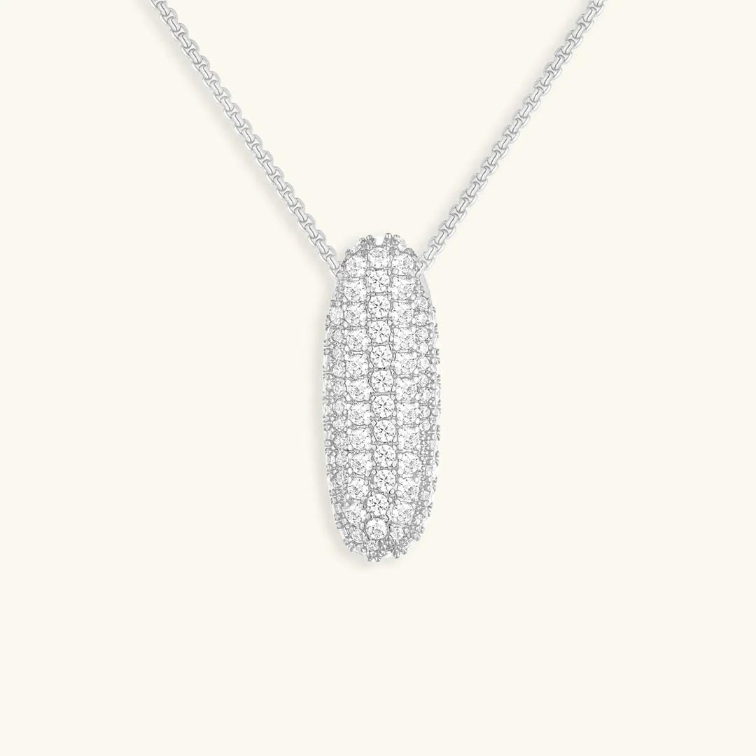 Collar de burbujas con inicial de cristal