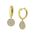 Aretes de argolla abovedados tono pavé