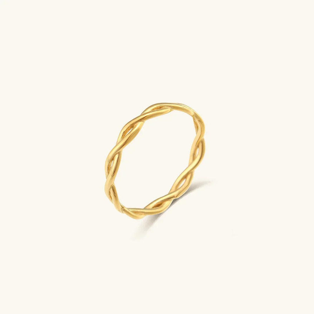 Anillo de oro trenzado vintage