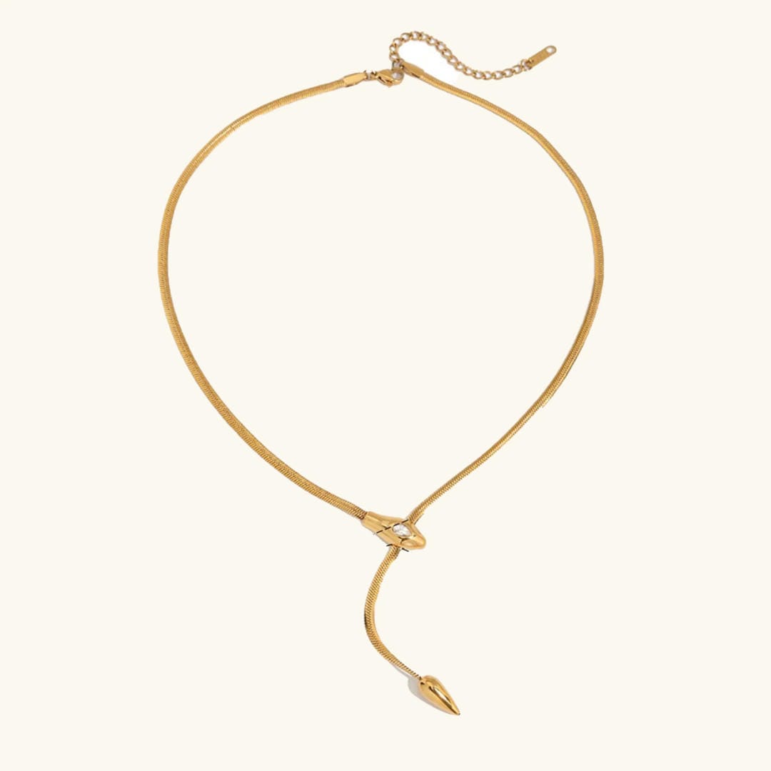 Collar serpiente dorado vintage