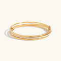 Pulsera de Elegancia de Cristales Apilados
