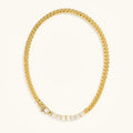 Collar Dazzling Crystals con eslabones dorados
