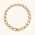 Atemporal collar de cadena de oro audaz