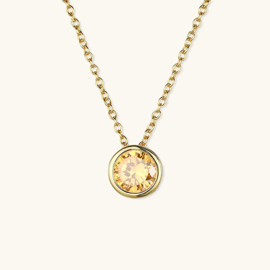Cadena de oro con gema radiante