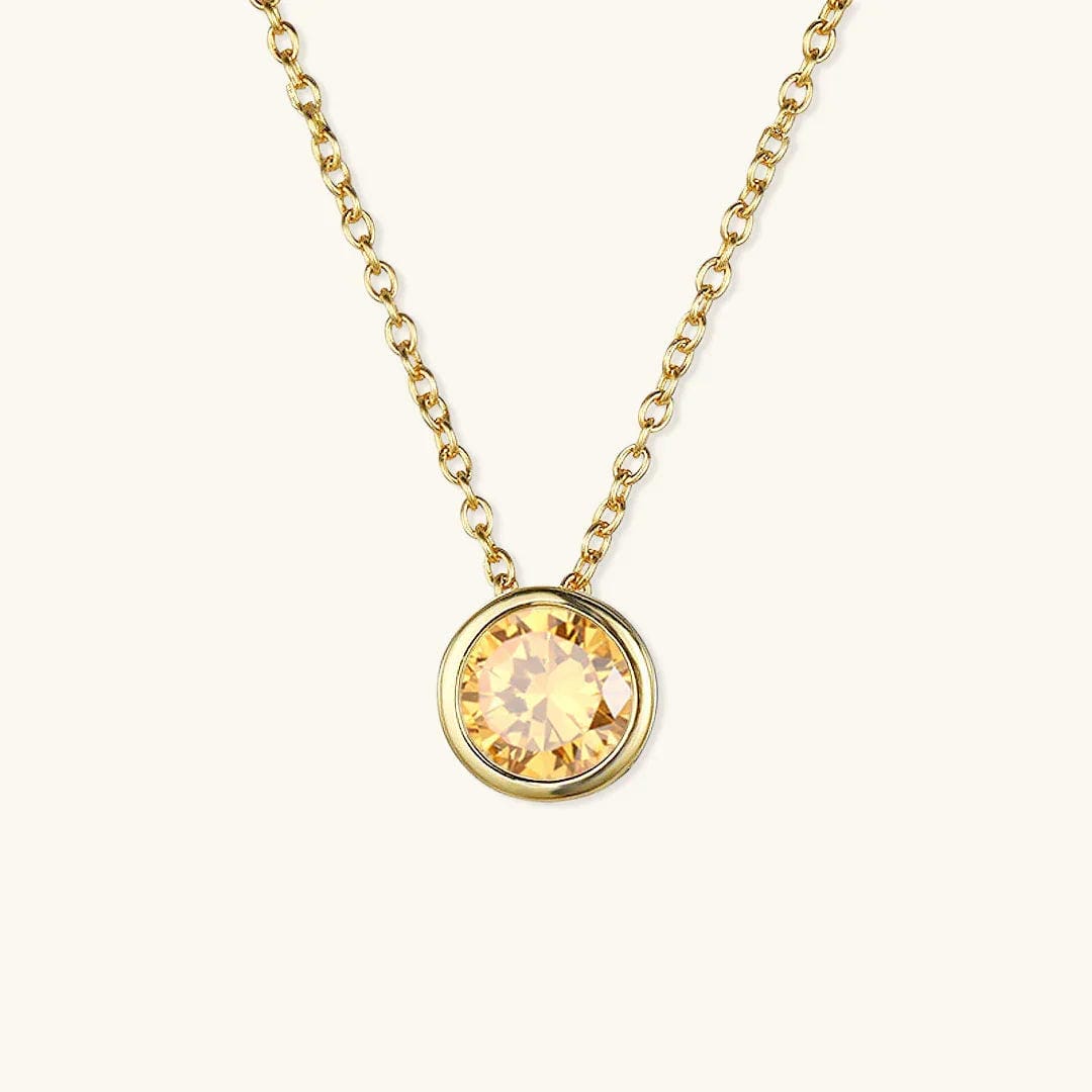 Cadena de oro con gema radiante