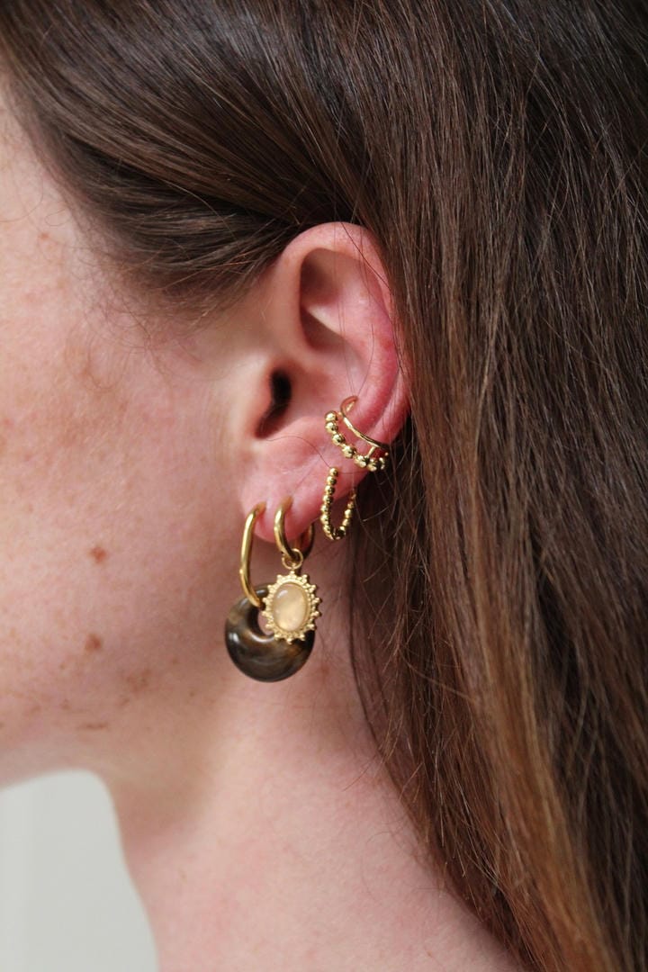 Pendientes Jolie de acero inoxidable con piedras naturales
