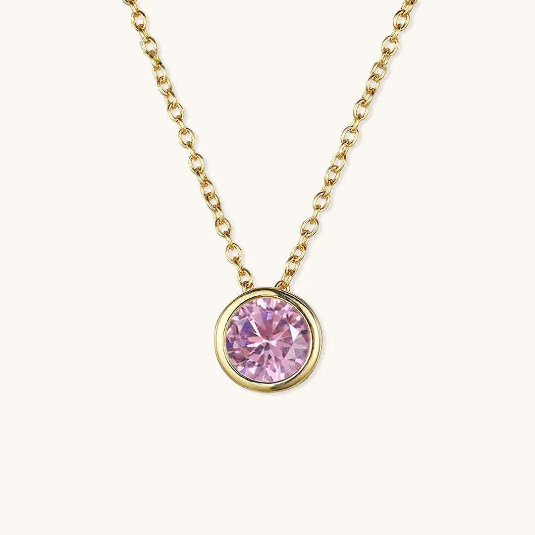 Cadena de oro con gema radiante
