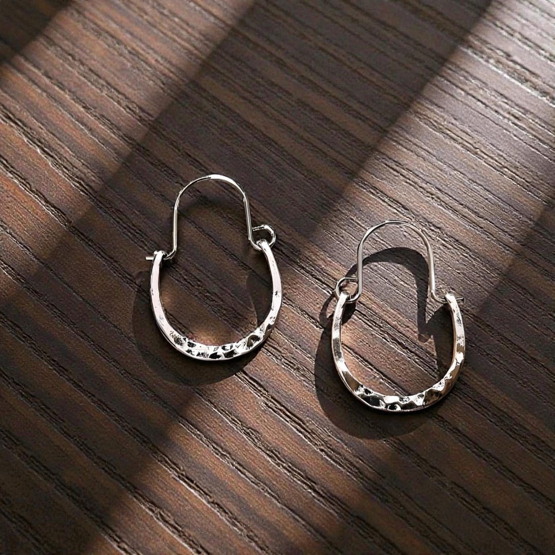 Pendientes de aro halo lunar