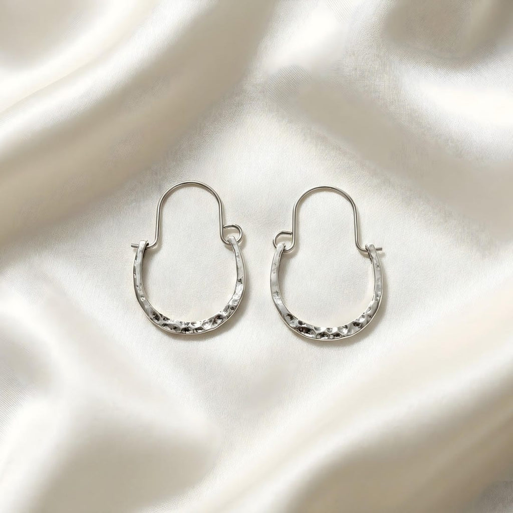 Pendientes de aro halo lunar