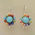 Pendientes de aro Iris Vintage Turquesa