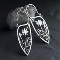 Pendientes elegantes de flor de loto
