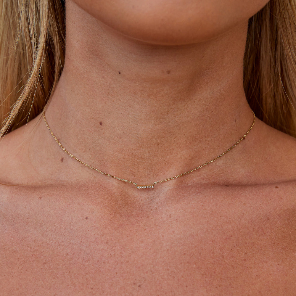 Collar con colgante de barra Missy Crystal