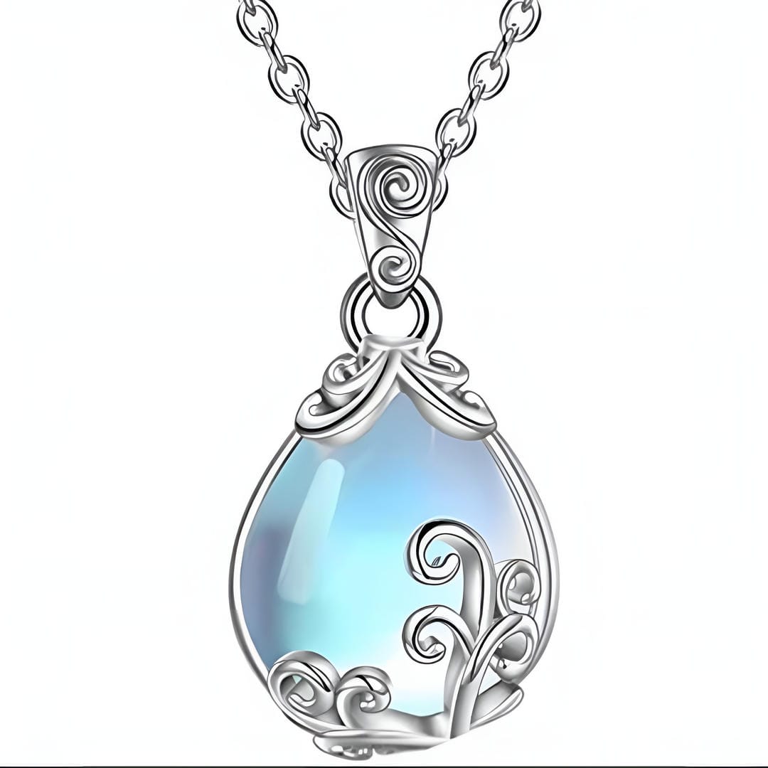 Collar Colgante Glaciar Iluminado por la Luna