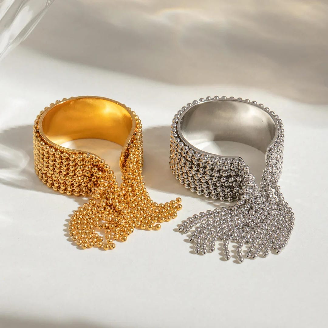 Anillo Borla de Oro Radiante